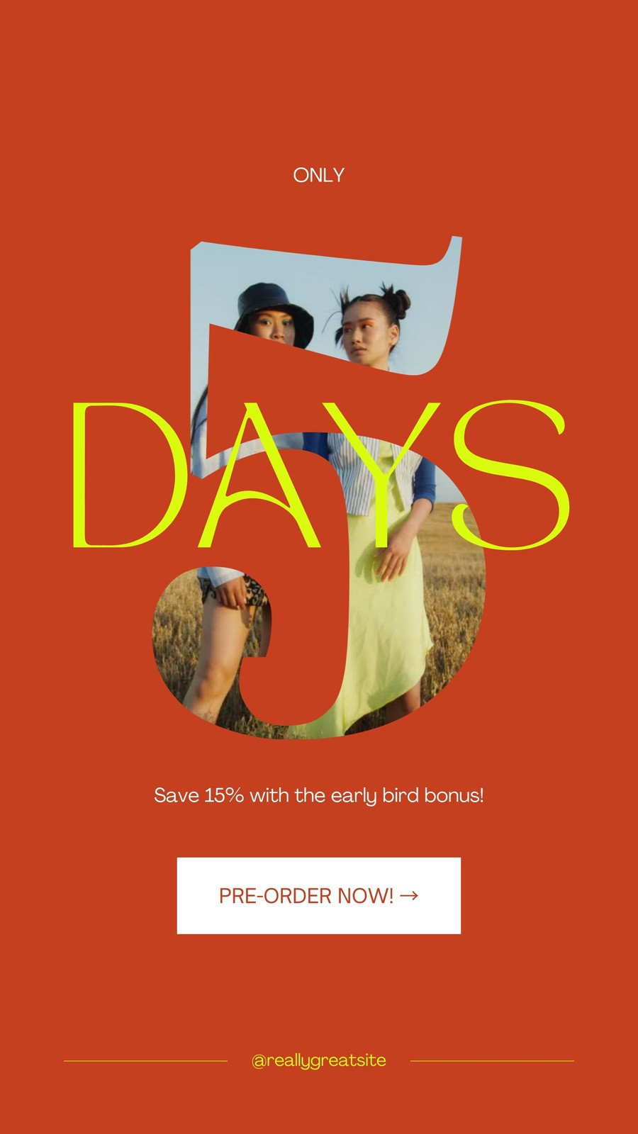 Red Modern Countdown Instagram Story