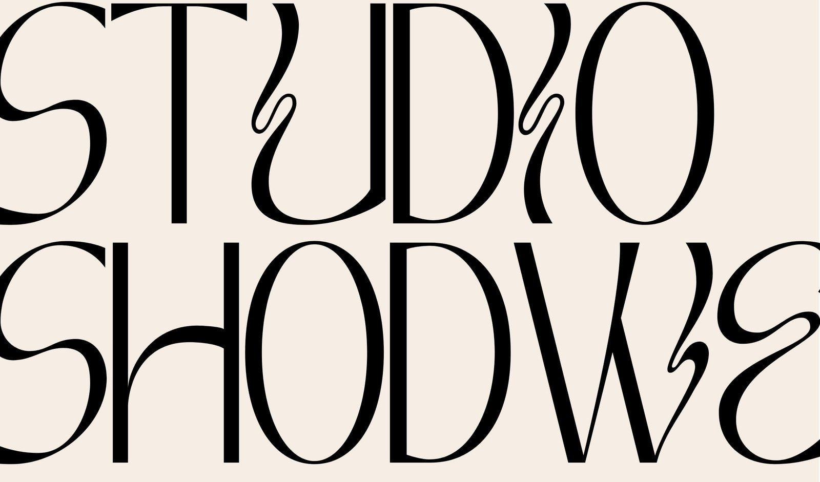 Beige Black Contemporary Creative Typography Business Card