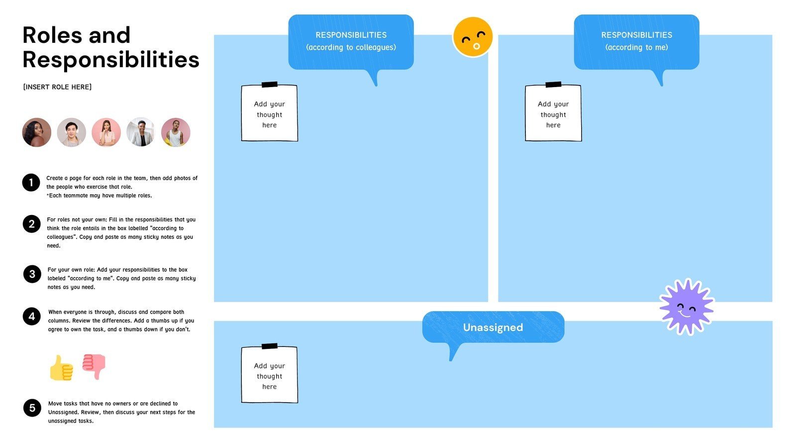Blue Foundational Roles & Responsibilities Online Whiteboard