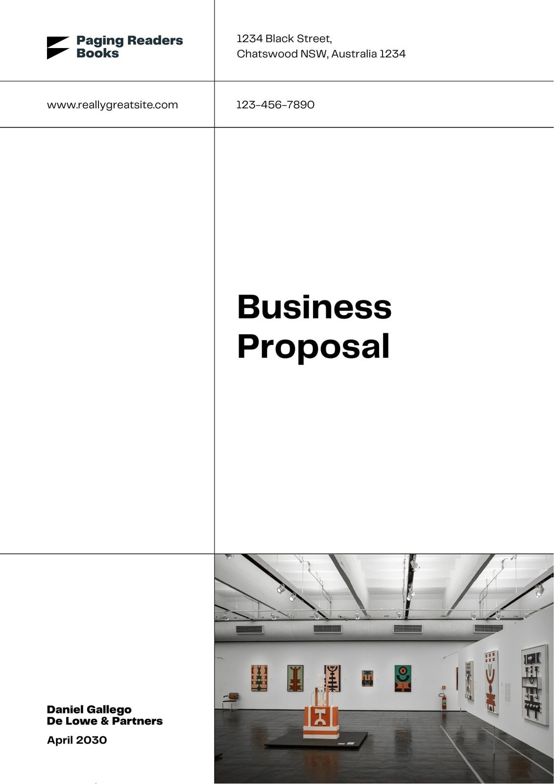 White and Dark Blue Minimalist Indie Publishing Company Startup Business Proposal