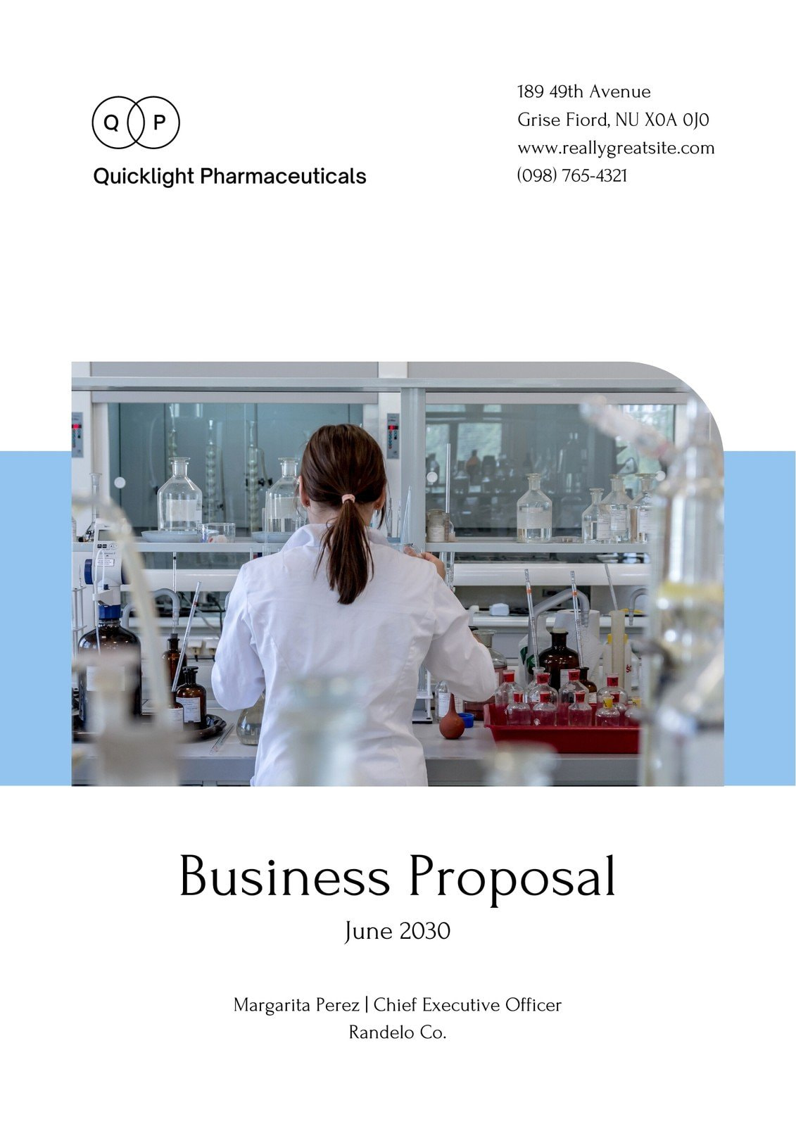 Blue Casual Corporate Digital Pharmacy Business Proposal