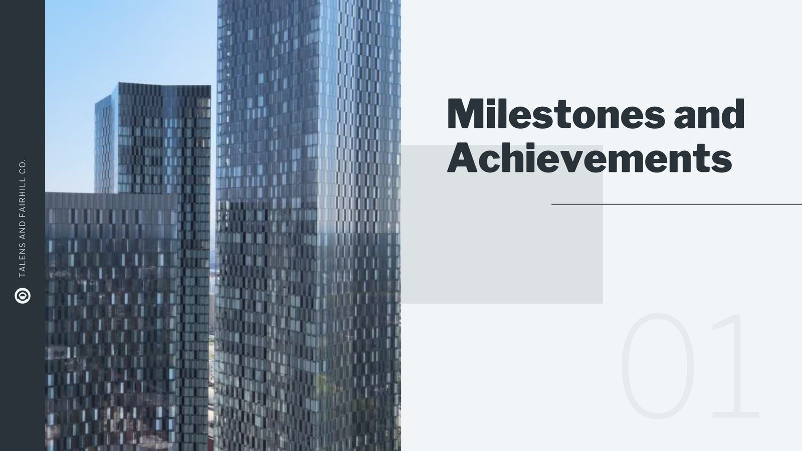 Grey Blue Simple Professional Light Milestones and Achievements Video