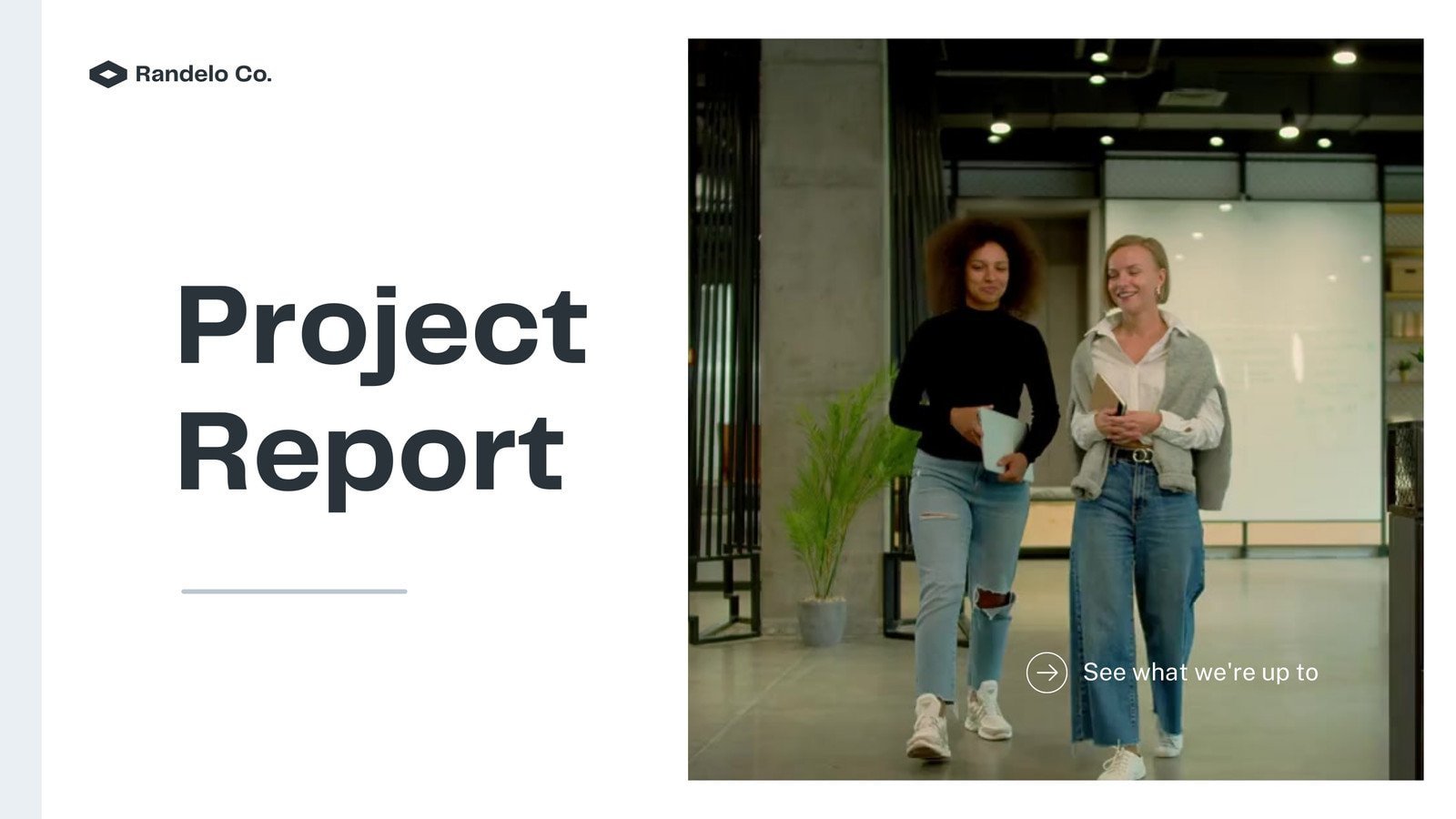 Project Report Video in White Grey Corporate Geometric Style