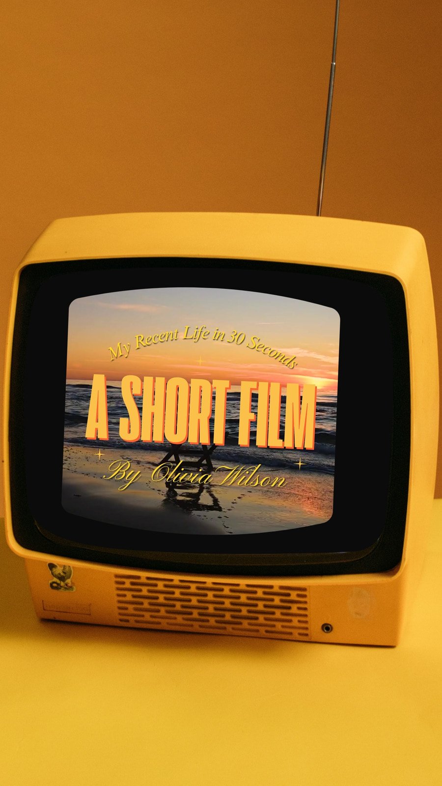 Yellow and Black Vintage Short Film Motivation Mobile Video