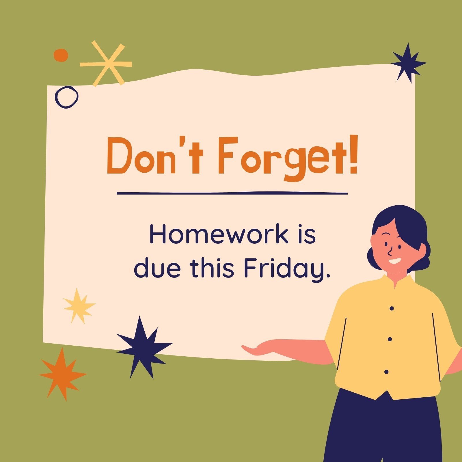 Playful Nature Classroom Announcement