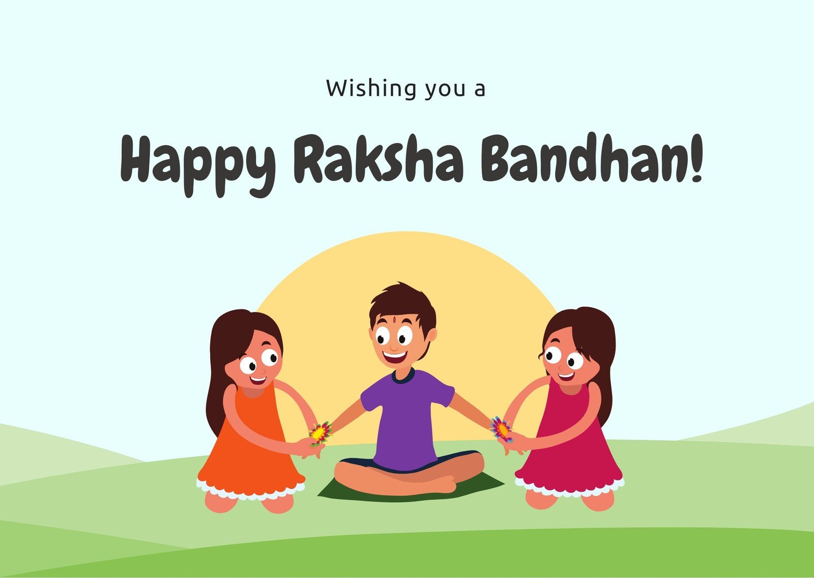 Free Online Raksha Bandhan Greeting Card Maker | Canva, image size:1600x1136