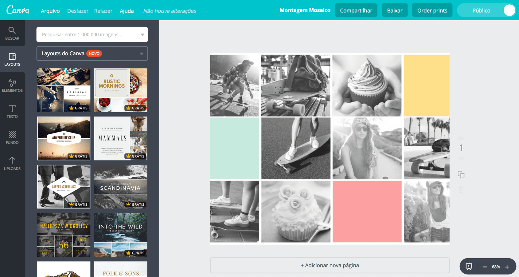 Crie Seu Mosaico De Fotos Personalizado Online Canva
