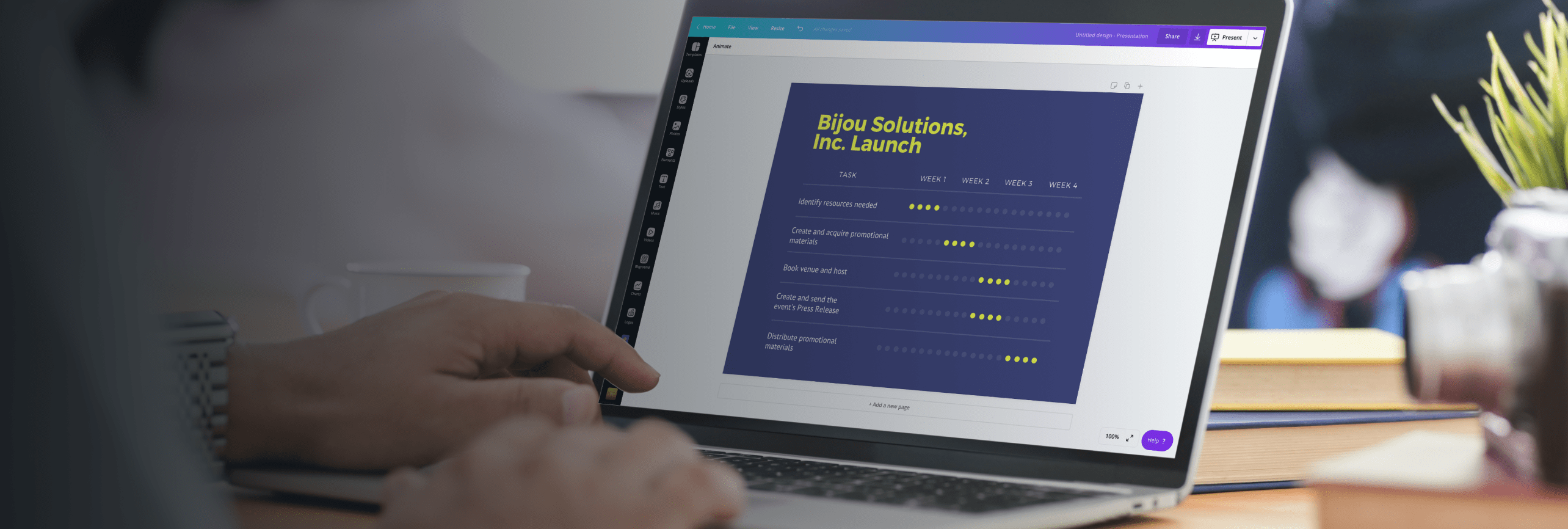 Membuat Grafik Diagram Gantt Online Canva