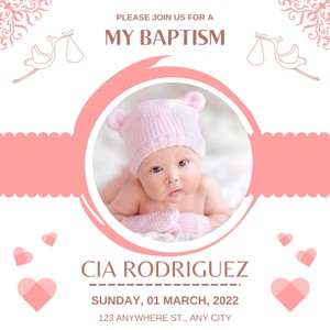 Personalised Christening, Baptism, Naming Day Invitations Personalised Christening, Baptism, Naming Day Invitations