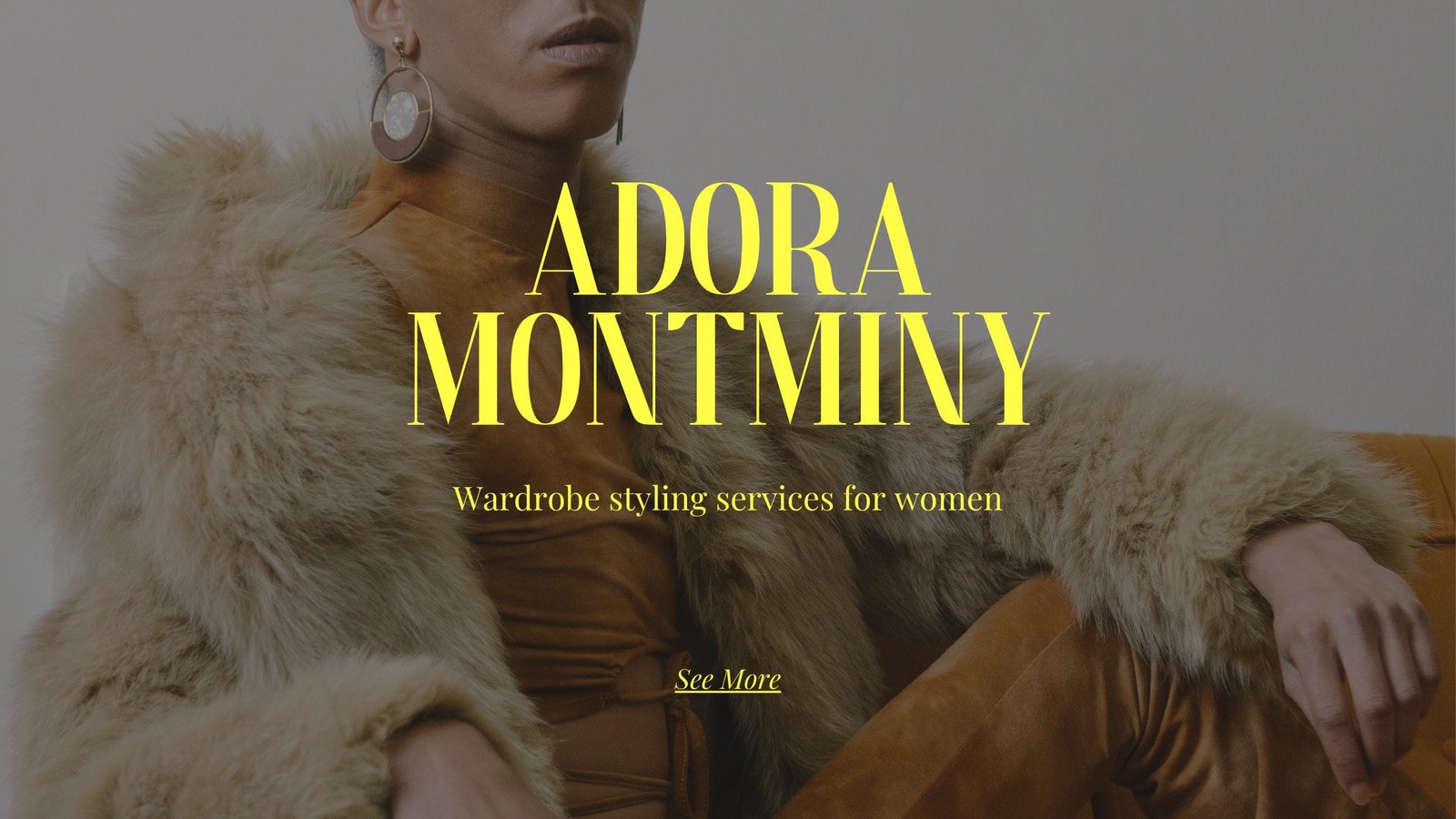 Fashion Resume Website in Dark Gray and Yellow Simple Dark Style