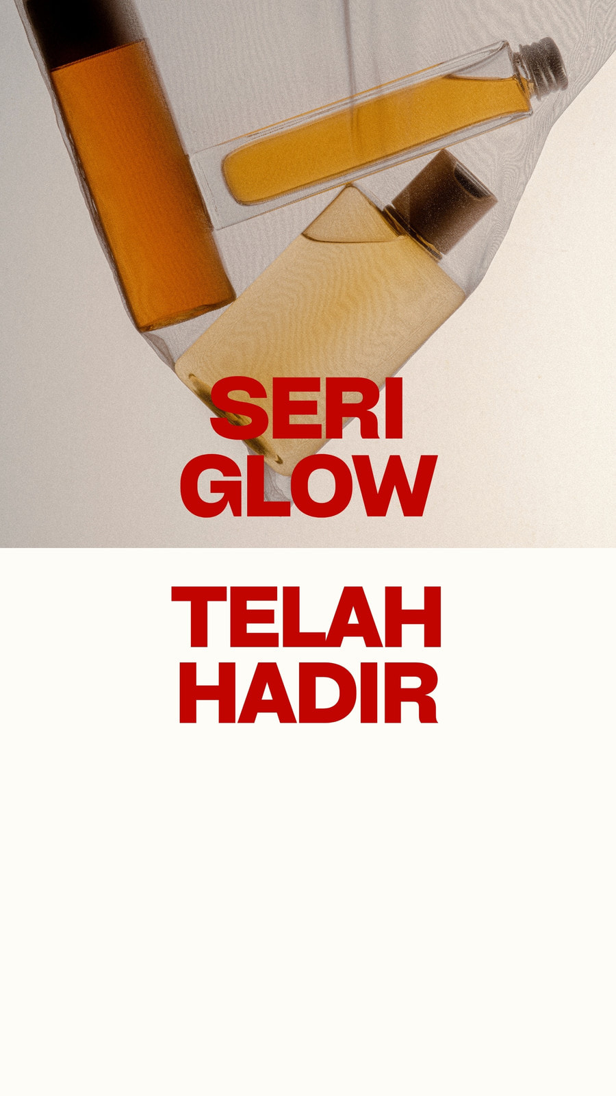 Video Seluler Peluncuran Perawatan Kulit Gaya Kolase Terelevasi Merah Zaitun Hijau Oranye