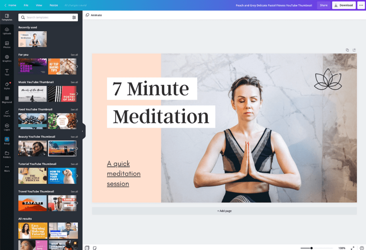 為影片製作魅力無法擋的youtube 影片縮圖 Canva