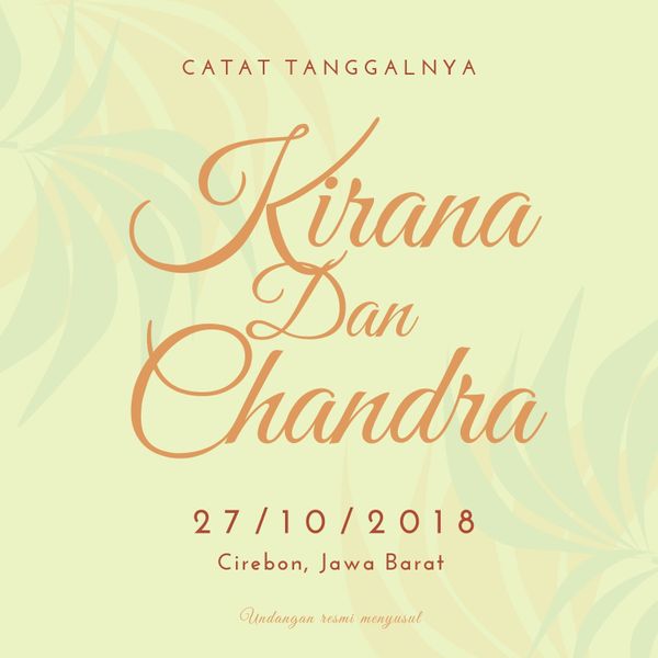 Buat Kartu Undangan Pernikahan Dengan 100 Contoh Canva