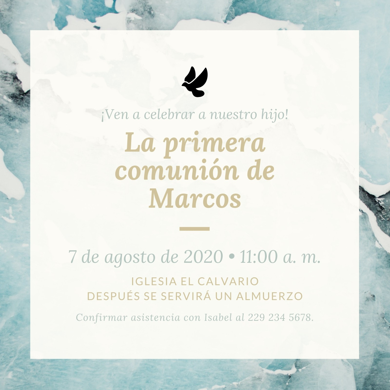 Invitaciones De Comunión Gratis [+350 plantillas] Canva