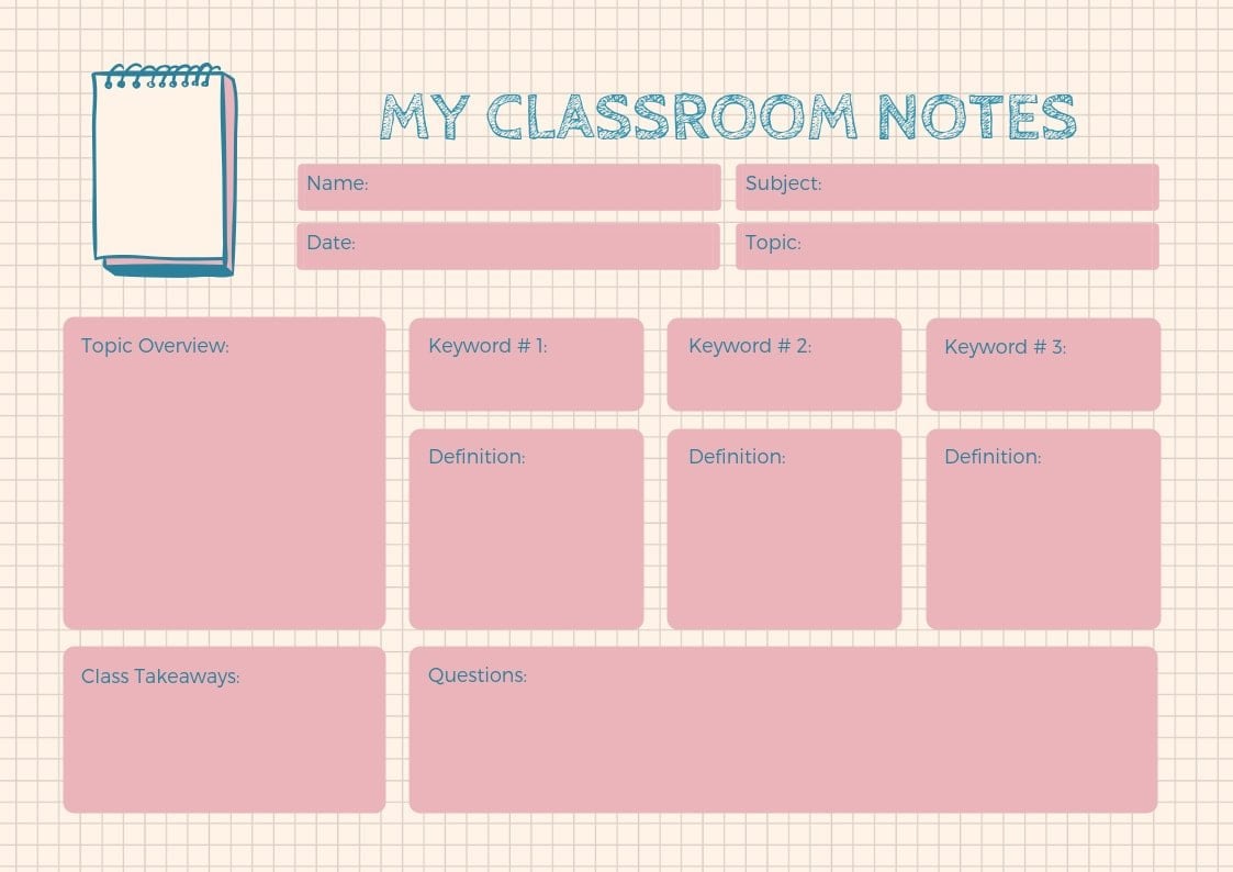 Study Guide Template Word