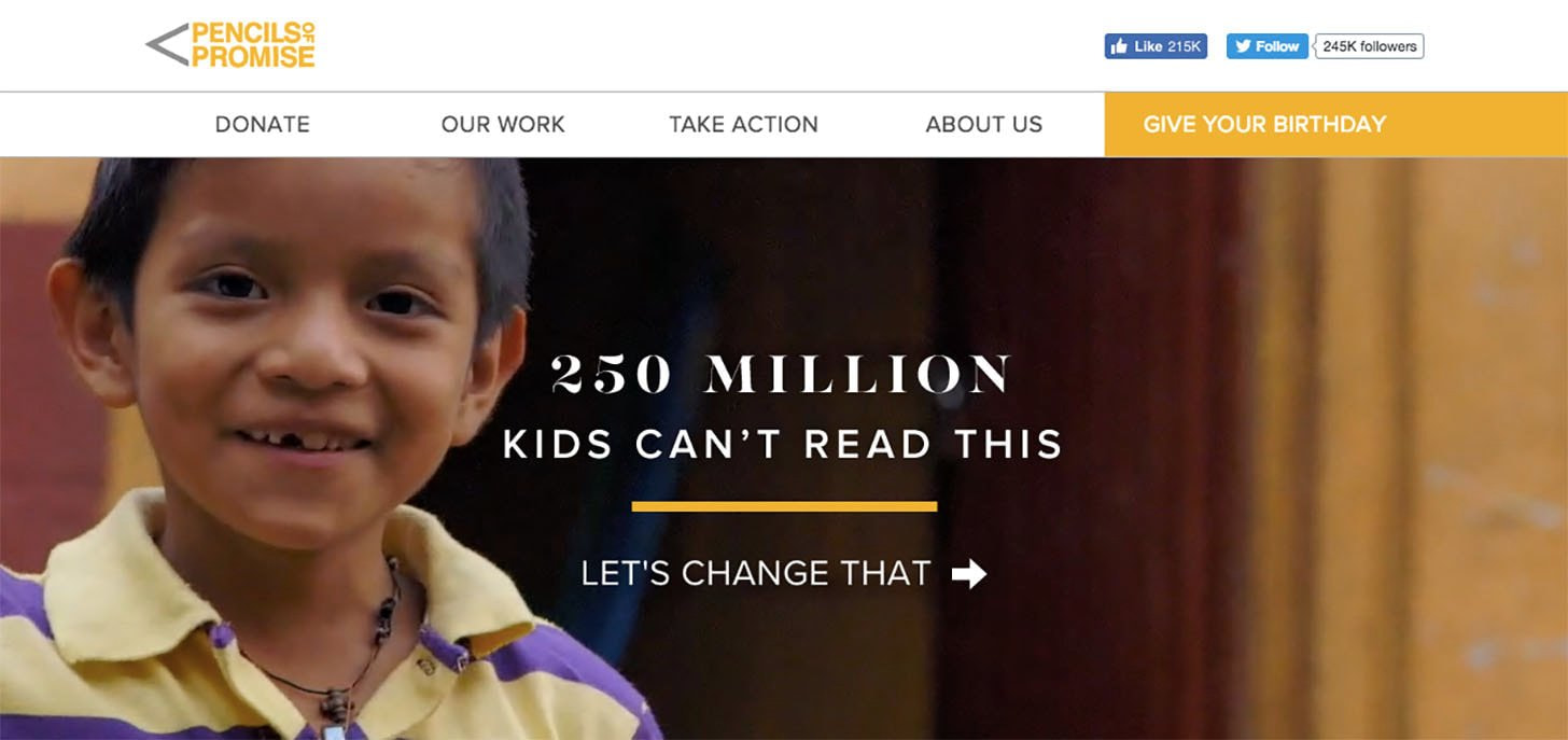 How Pencils of Promise uses design to engage social advocates across