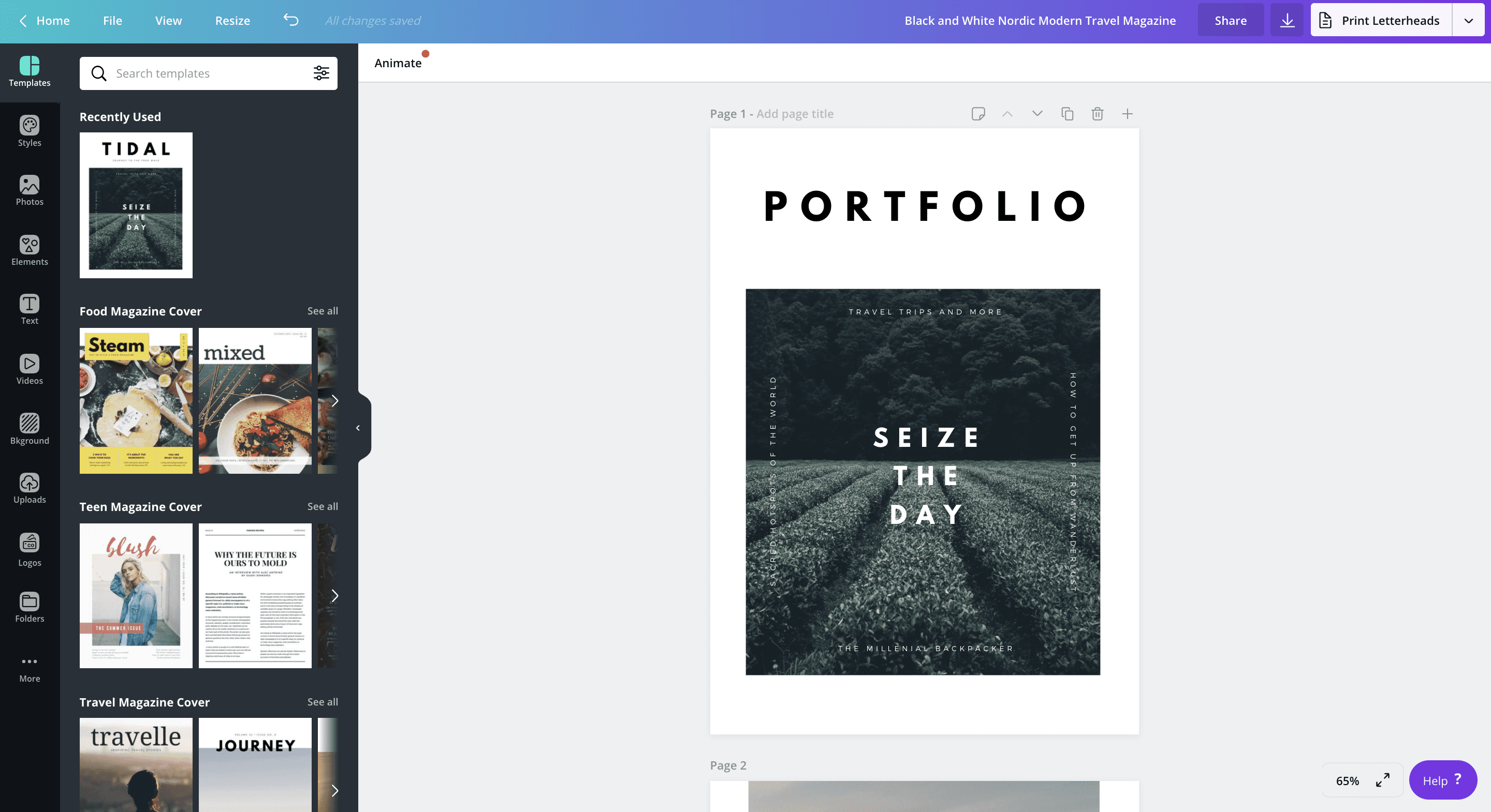 How to make a portfolio  Canva