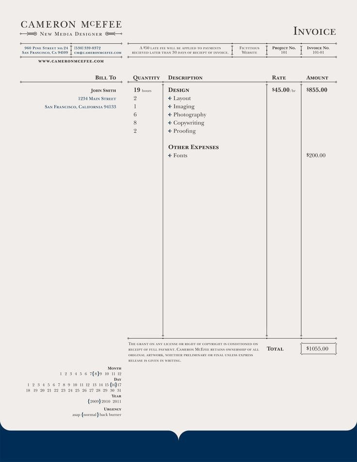 Invoice Design 50 Examples To Inspire You