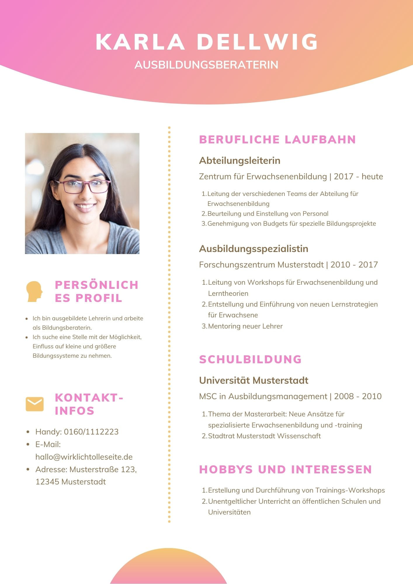 55 kreative und moderne Lebenslauf-Vorlagen