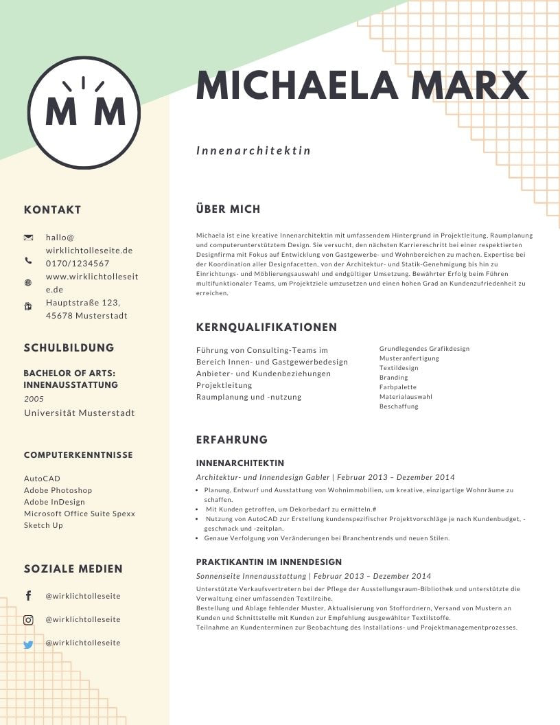 55 kreative und moderne Lebenslauf-Vorlagen