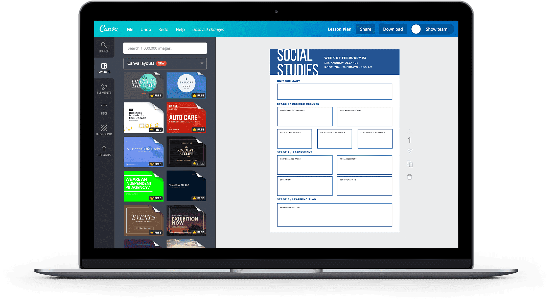 Free Online Social Studies Lesson Plan Maker Canva
