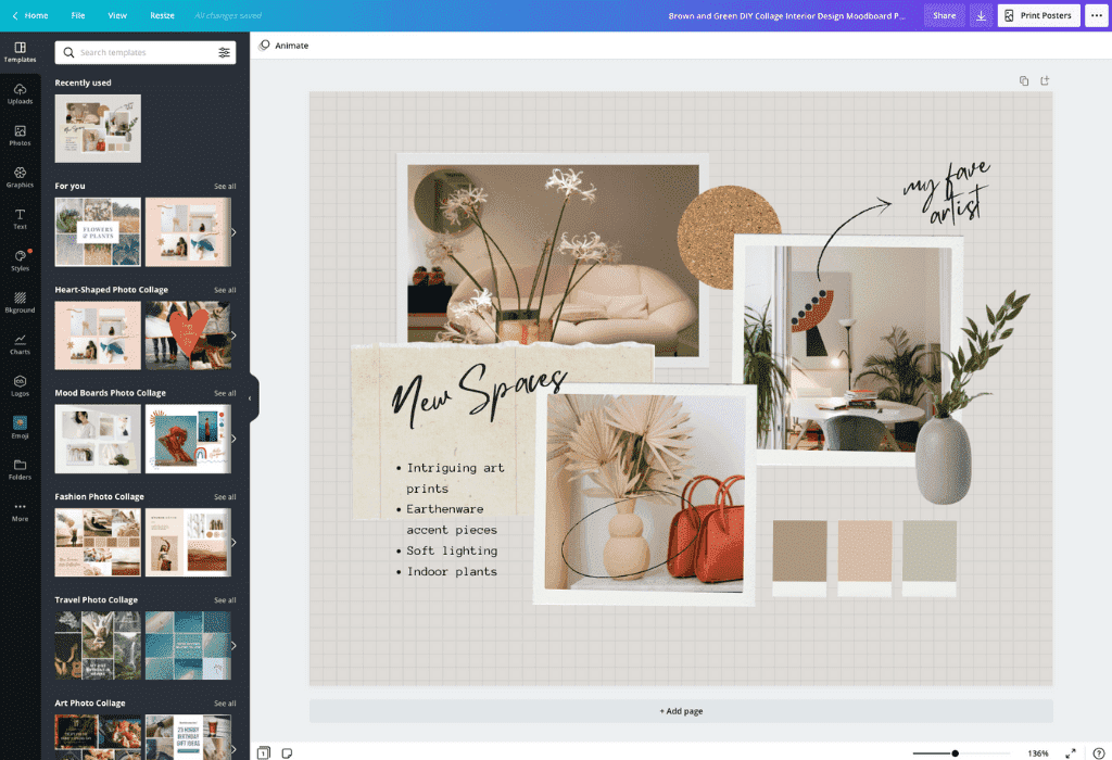 mood boards template