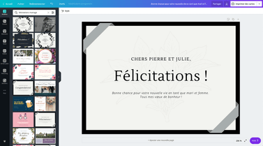 Creez Une Belle Carte De Felicitations De Mariage Canva