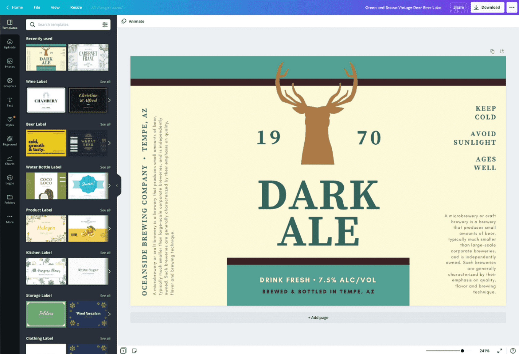 Free Online Beer Label Maker: Design a Custom Beer Label - Canva Pertaining To Craft Label Templates