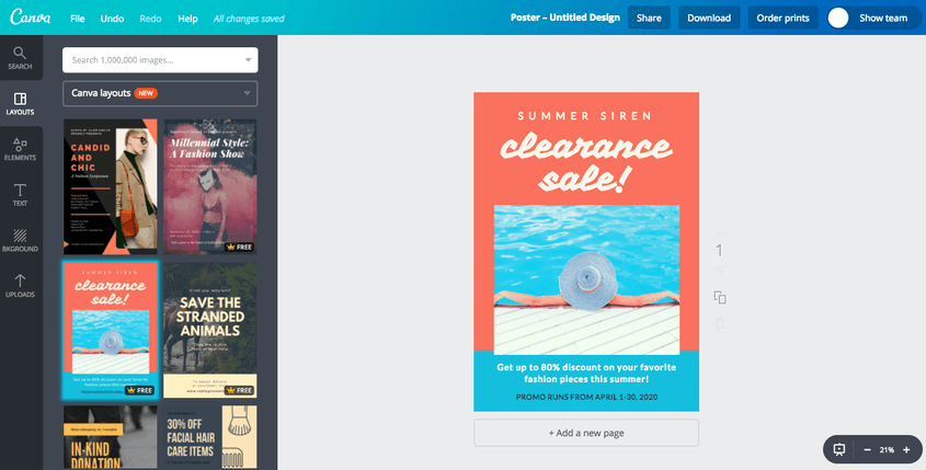 Membuat Poster Iklan Dengan 100 Contoh Desain Keren Canva