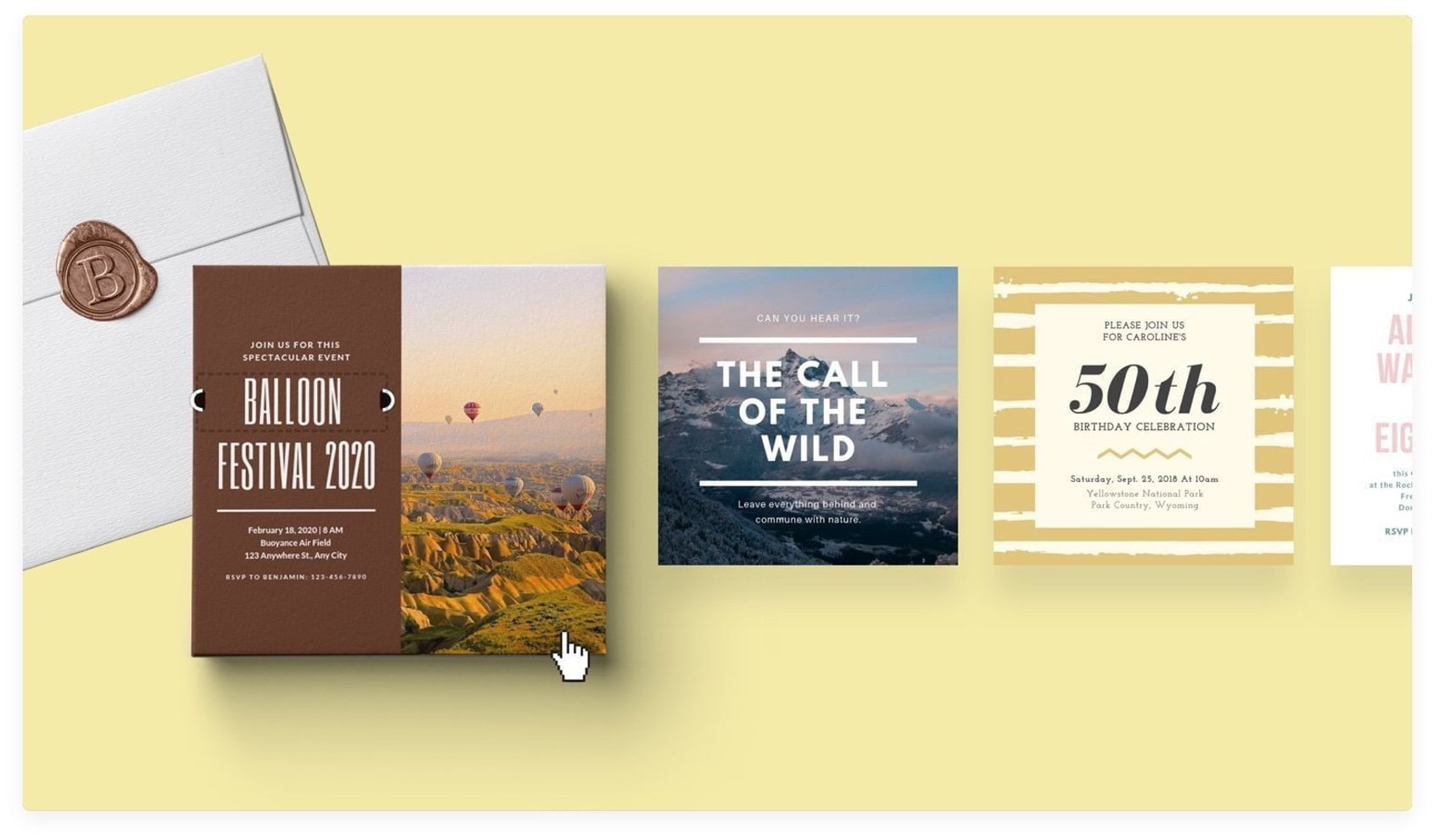 製作完美專屬邀請卡 Canva