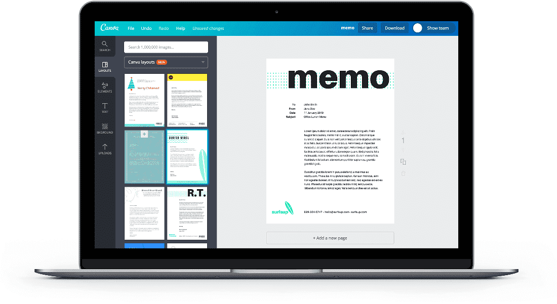 Mendesain Memo Unik Dan Menarik Gratis Canva
