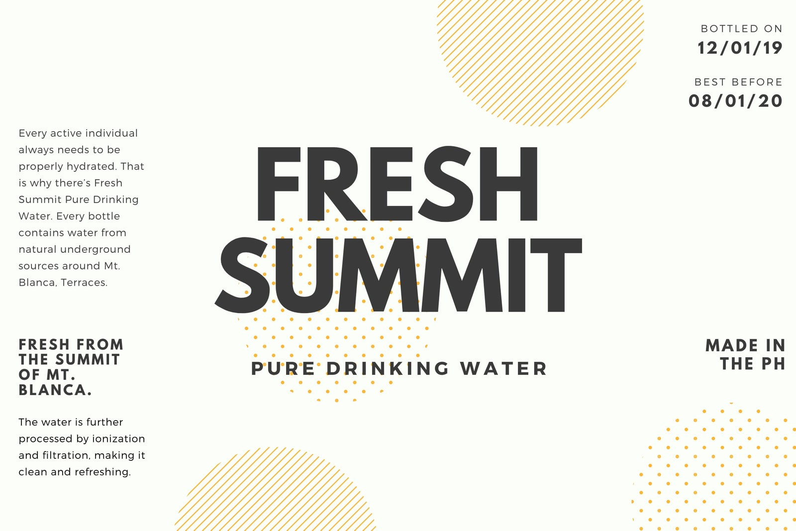 Free Online Water Bottle Label Maker Design a Custom Water Bottle