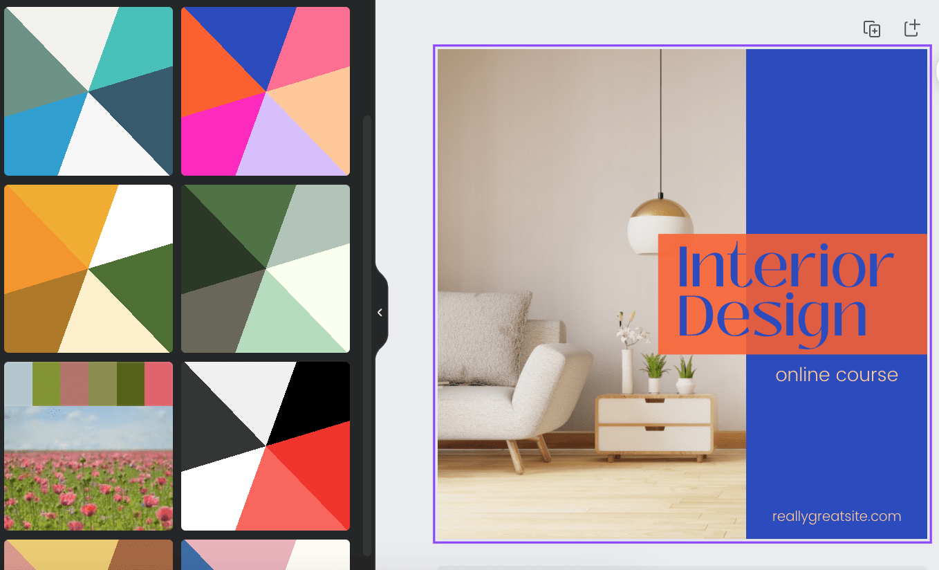 色反転でデザインを無料で作成 Canva