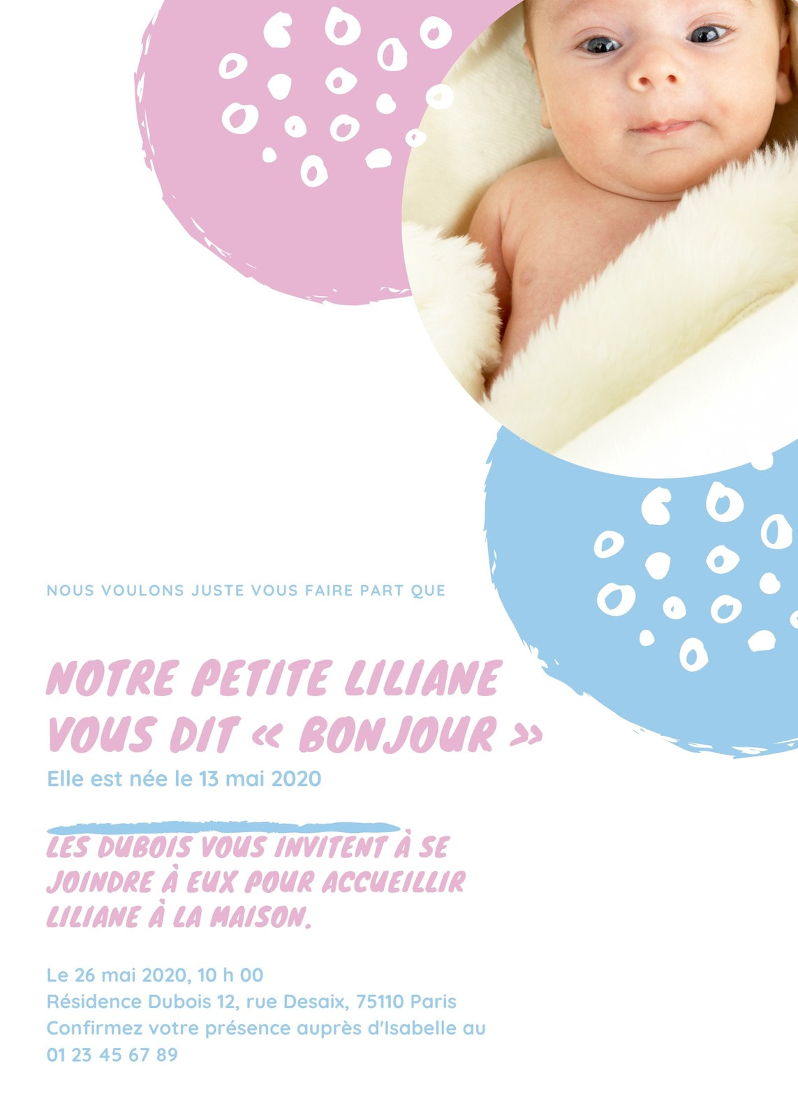 Createur De Faire Part De Naissance Gratuit Facile Canva
