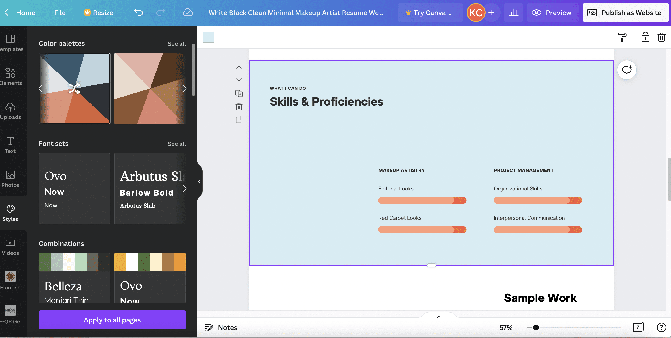 how to add links in canva resume