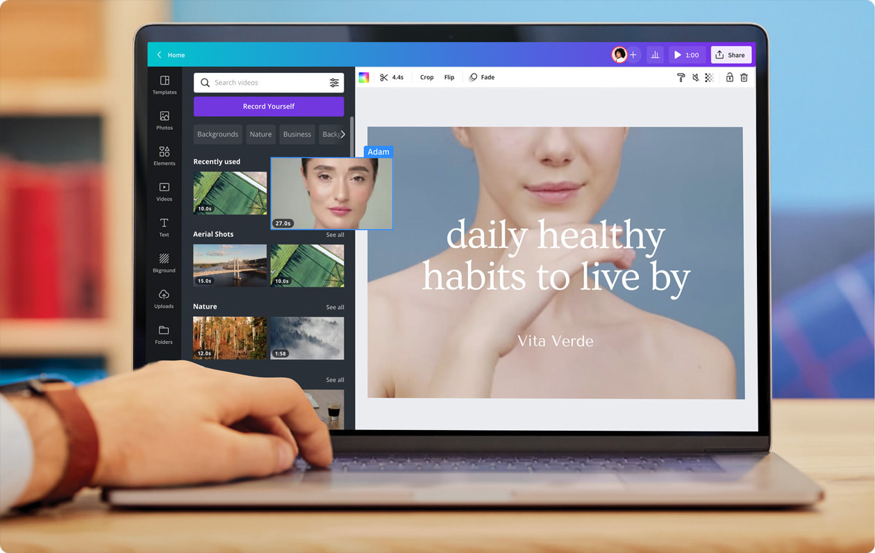 รับภาพสต็อก วิดีโอ และเสียงระดับพรีเมี่ยม Canva Pro