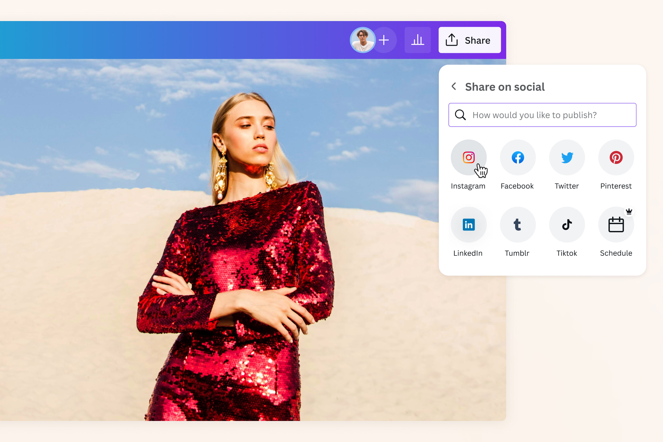Éclaircir une photo en ligne gratuit Canva