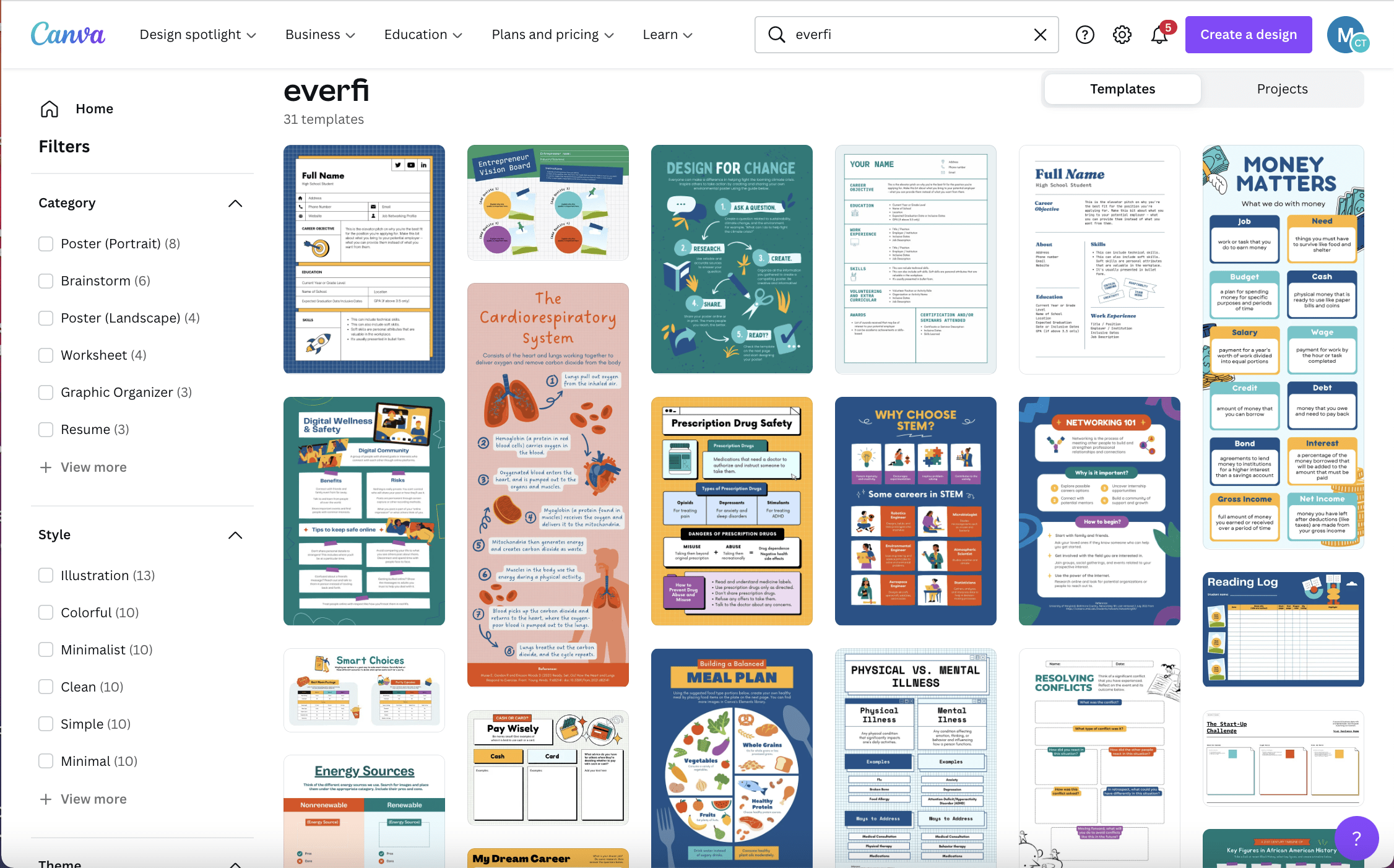 Create authentic learning experiences with Canva for Education and EVERFI