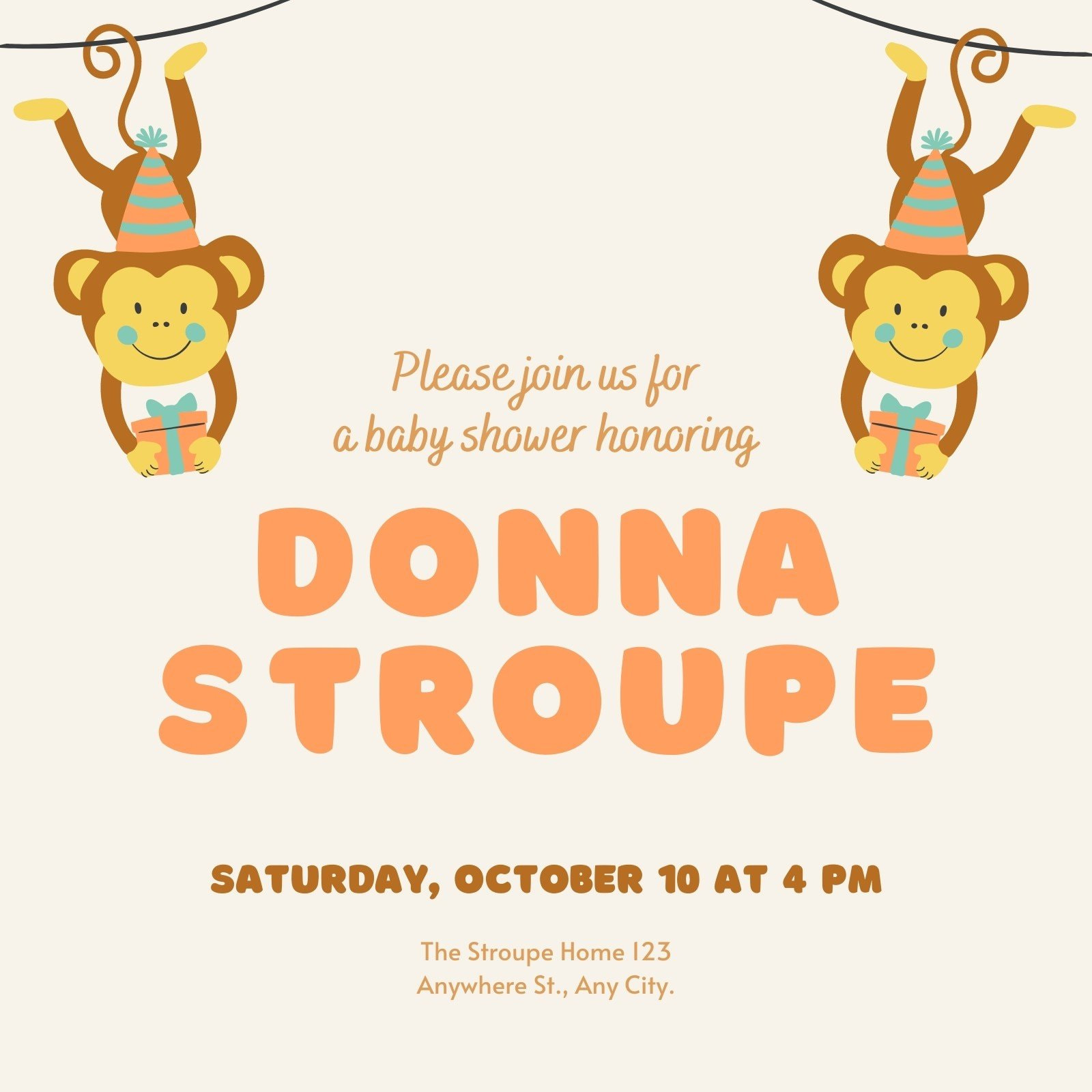 Make Your Own Baby Shower Invitation Canva