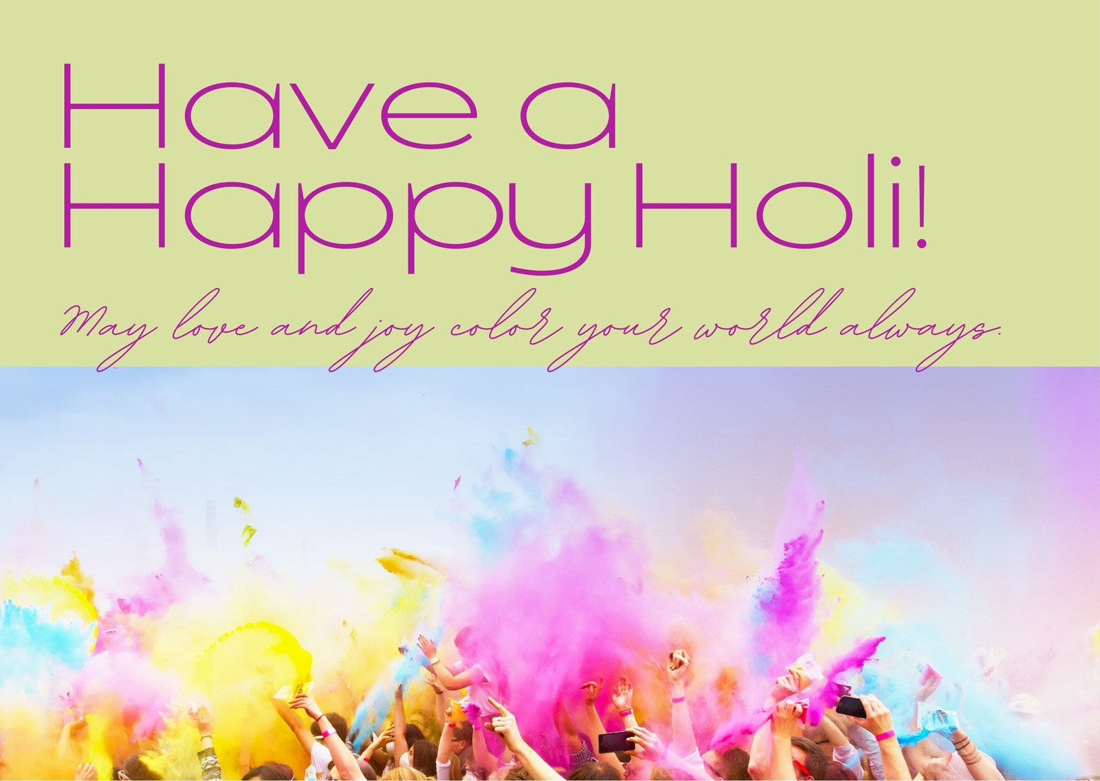 Design Custom Holi Greeting Cards Online For Free Canva