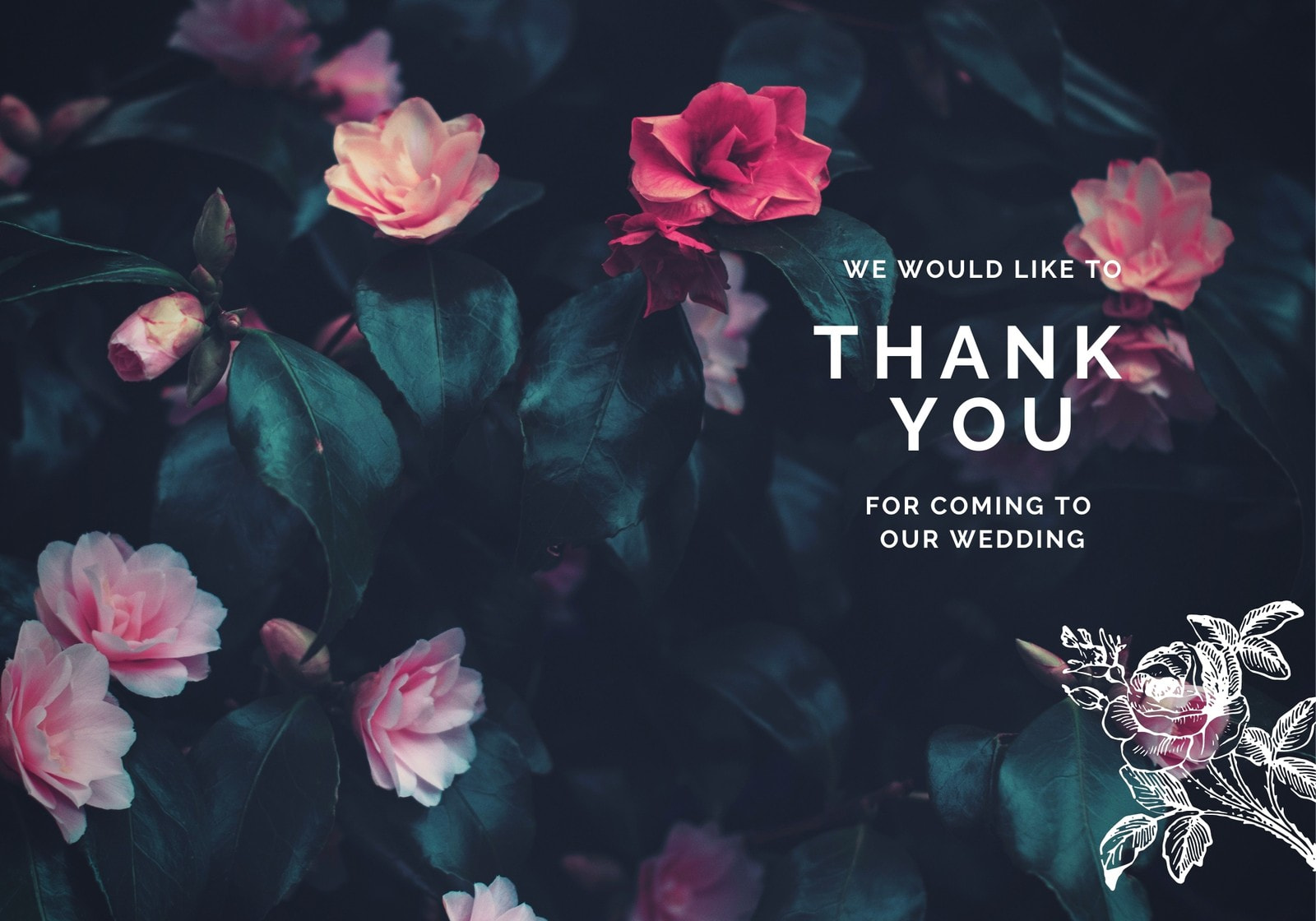 薔薇イラストでデザイン作成 無料テンプレートでおしゃれなデザインが簡単に作れる Canva