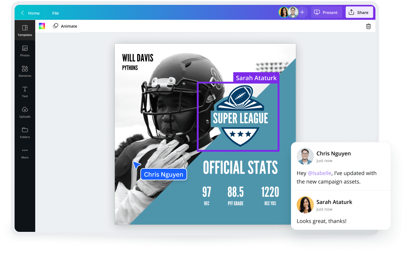 Easytouse design tool for sports teams Canva