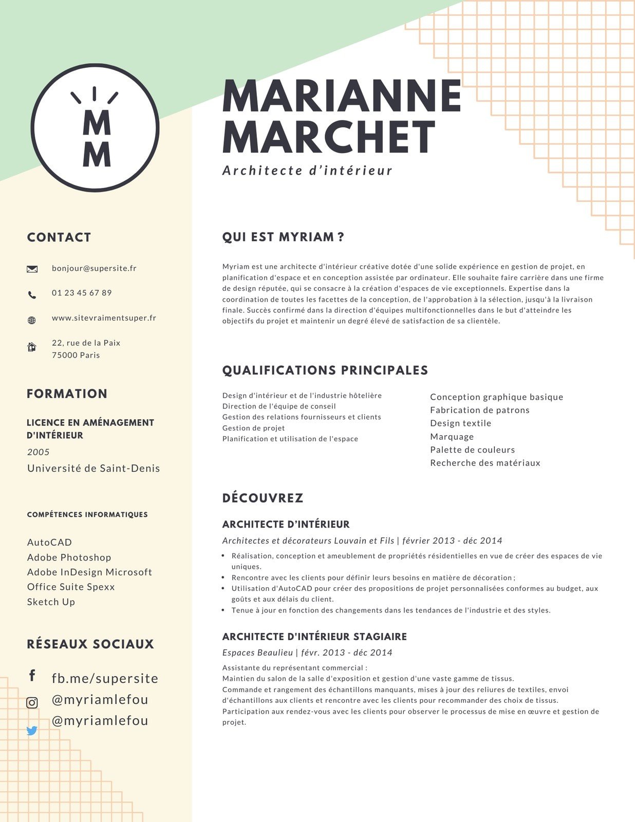 Modele De Cv Gratuit Canva Créer un CV moderne en ligne - facile & gratuit | Canva