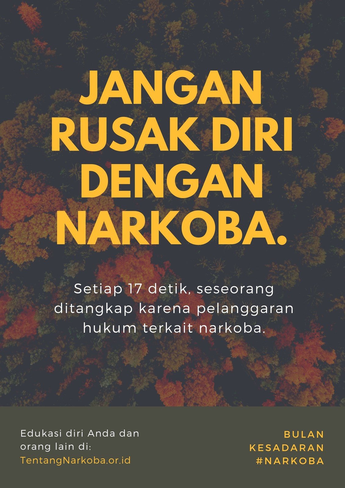 Buat Desain Poster Anti Narkoba Keren Secara Online - Canva