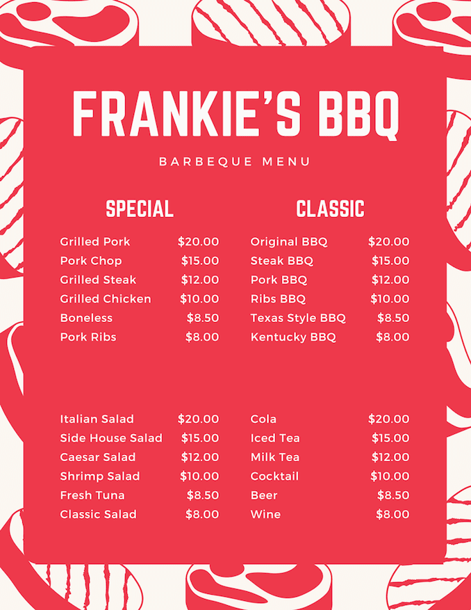 Restaurant Menu Maker Design Custom Menus Canva