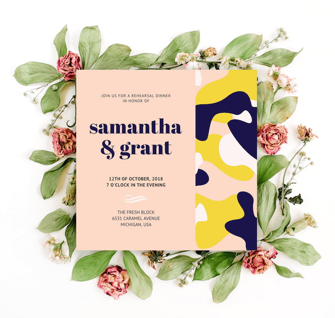 Camo And Pink Wedding Invitations