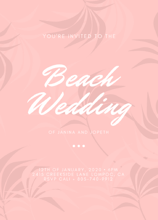 Download Bryllup invitationer strand tema Free HD Bryllup Invitationer Strand Tema